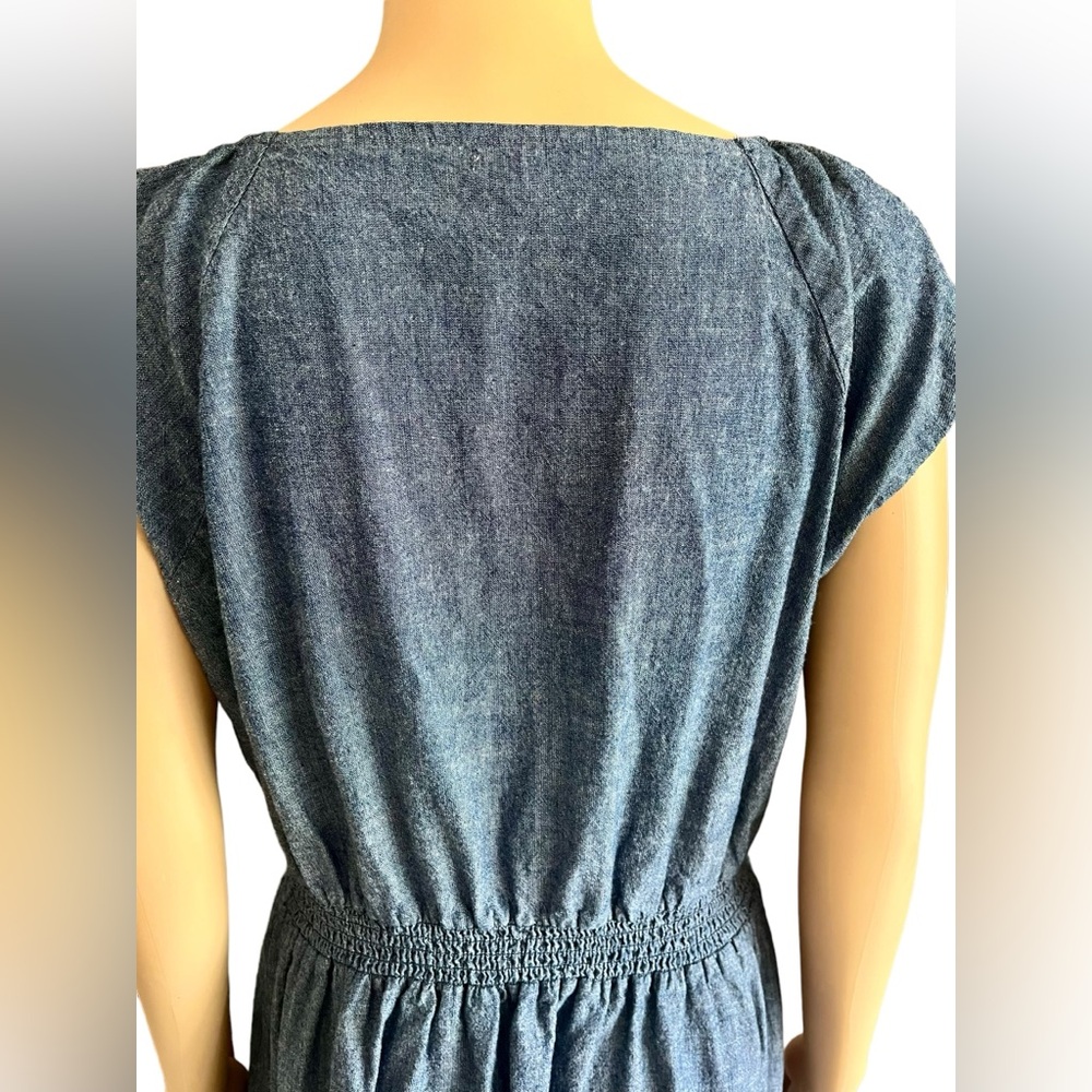 Reba Blue Denim Tiered Ruffled Dress - Picture 7 of 8